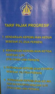 Tarif pajak progresif mobil Denpasar Bali